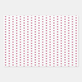 プレーンヴィンテージラブハートロマンチックなバレンタイン3ウェイ ラッピングペーパーシート (正面3)