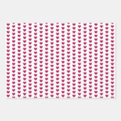 プレーンヴィンテージラブハートロマンチックなバレンタイン3ウェイ ラッピングペーパーシート (正面2)