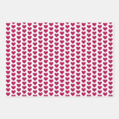 プレーンヴィンテージラブハートロマンチックなバレンタイン3ウェイ ラッピングペーパーシート (正面)