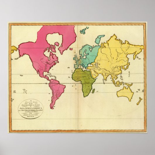 プレーン地図の世界 ポスター (正面)