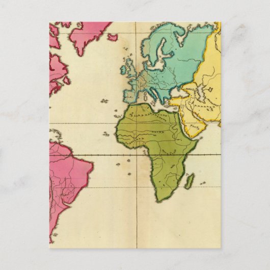 プレーン地図の世界 ポストカード (正面)