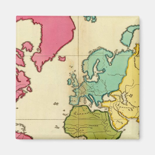 プレーン地図の世界 マグネット (正面)