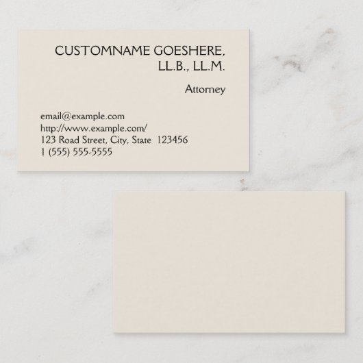 プレーン弁護士名刺 名刺 (正面/裏面)