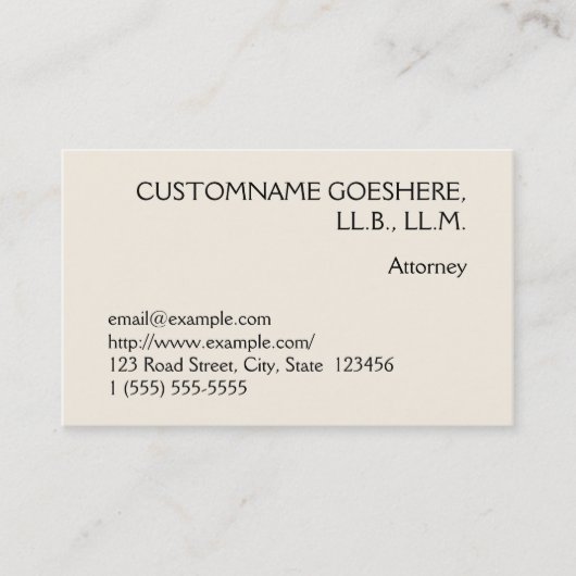 プレーン弁護士名刺 名刺 (正面)