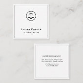 プレーン弁護士法専門クラシックスケシンプルール スクエア名刺 (正面/裏面)