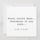 プレーン招待状です。 招待状 (正面)