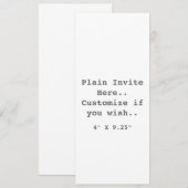 プレーン招待状です。 招待状 (正面/裏面)