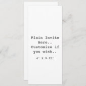 プレーン招待状 招待状 (正面/裏面)