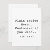 プレーン招待状 招待状 (正面/裏面)