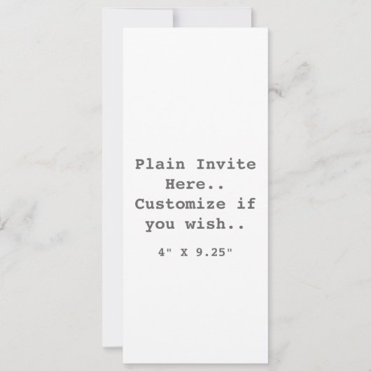 プレーン招待 招待状 (正面)