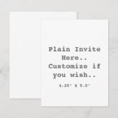 プレーン招待 招待状 (正面/裏面)