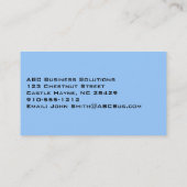 プレーン教え先生のモダン名刺 名刺 (裏面)