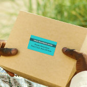 プレーン文字とハイライトティール（緑がかった色）緑の出荷 ラベル