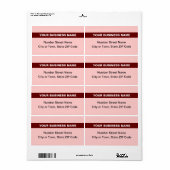 プレーン文字とハイライトレッド出荷ラベル ラベル (フルシート)