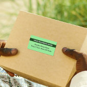 プレーン文字とハイライト淡い緑の出荷 ラベル