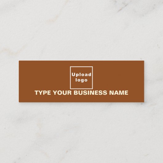 プレーン文字デザインのフロントサイドオブブラウン スキニー名刺 (裏面)