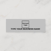 プレーン文字デザインオンフロントサイドオブグレー スキニー名刺 (裏面)