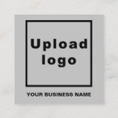 プレーン文字デザインオンフロントサイドオブグレー スクエア名刺 (裏面)