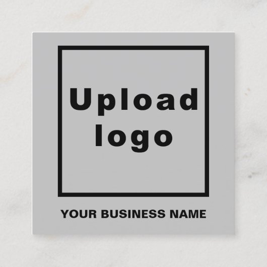 プレーン文字デザインオンフロントサイドオブグレー スクエア名刺 (裏面)