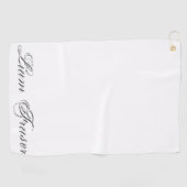 プレーン文字パーソナライズされたゴルファー独自の作成 ゴルフタオル (横)