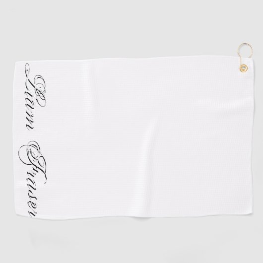 プレーン文字パーソナライズされたゴルファー独自の作成 ゴルフタオル (横)