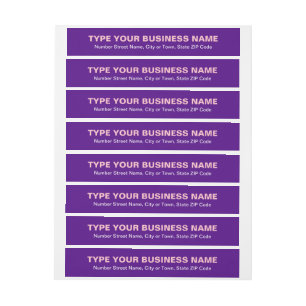 プレーン文字パープルビジネス ラップアラウンド宛名ラベル