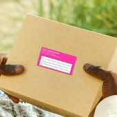 プレーン文字ピンクビジネス出荷ラベル ラベル