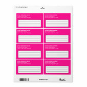 プレーン文字ピンクビジネス出荷ラベル ラベル (フルシート)