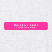 プレーン文字ブランド名オンピンク長方形アイロン ラベル (デザイン1)