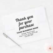 プレーン文字白の購入に感謝 スクエアシール (封筒)