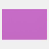 プレーン明るい赤紫色モーヴラベンダーパープルシェード3トーン ラッピングペーパーシート (正面)