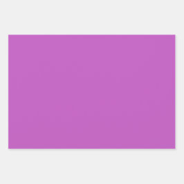 プレーン明るい赤紫色モーヴラベンダーパープルシェード3トーン ラッピングペーパーシート