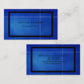 プレーン洗練されたブルーブラックプロフェッショナル 名刺 (正面/裏面)