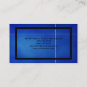 プレーン洗練されたブルーブラックプロフェッショナル 名刺 (裏面)