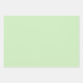 プレーン淡い色のミントティーグリーンシェード3トーン ラッピングペーパーシート (正面3)