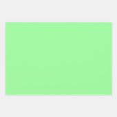 プレーン淡い色のミントティーグリーンシェード3トーン ラッピングペーパーシート (正面2)