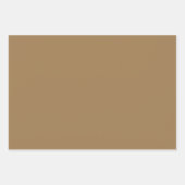 プレーン深いサンドウッドブラウンシェード3トーン ラッピングペーパーシート (正面)