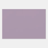 プレーン無地のカラー紫色の埃っぽいラベンダー ラッピングペーパーシート (正面3)