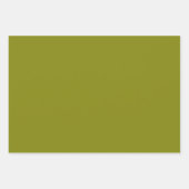 プレーン無地のグレープつる植物グリーン ラッピングペーパーシート (正面)