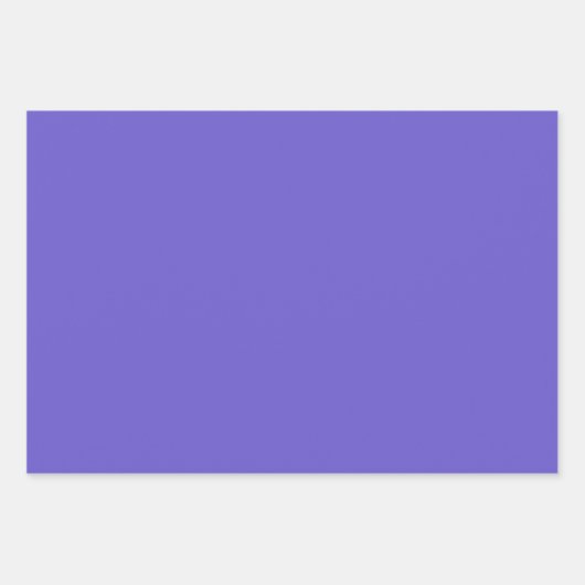 プレーン無地のティスル石板パープルシェード3トーン ラッピングペーパーシート (正面3)