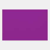 プレーン無地のティスル石板パープルシェード3トーン ラッピングペーパーシート (正面)