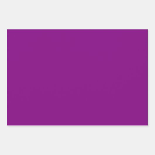 プレーン無地のティスル石板パープルシェード3トーン ラッピングペーパーシート (正面)
