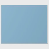 プレーン無地のパステルダスティブルー ラッピングペーパー (フラット)