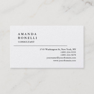 プレーン独占的モダントレンディーミニマリスト 名刺