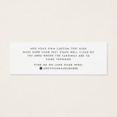 プレーン白カスタム色ロゴのスタッドイヤリングディスプレイカード (裏面)