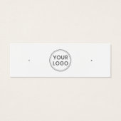 プレーン白カスタム色ロゴのスタッドイヤリングディスプレイカード (正面)