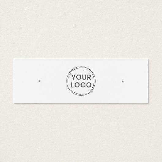 プレーン白カスタム色ロゴのスタッドイヤリングディスプレイカード (正面)