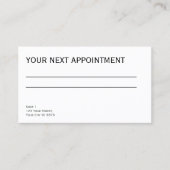 プレーン白シンプルアポイントメントカード 名刺 (正面)