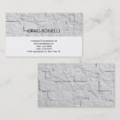 プレーン白黒ウォールブリックストライプ名刺 名刺 (正面/裏面)