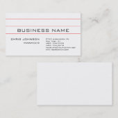 プレーン白黒カッコいいフォントマネージャの名刺 名刺 (正面/裏面)